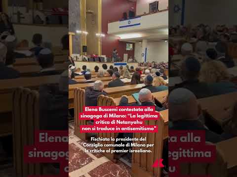 Buscemi contestata alla sinagoga di Milano: “La critica di Netanyahu non è antisemitismo”