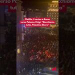 Flotilla, il corteo a Roma verso Palazzo Chigi: “Blocchiamo tutto, Palestina libera”