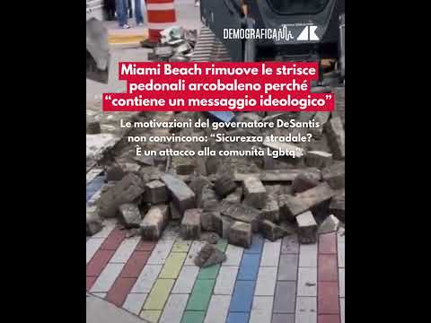 Miami Beach rimuove le strisce pedonali arcobaleno perché “contengono un messaggio ideologico”