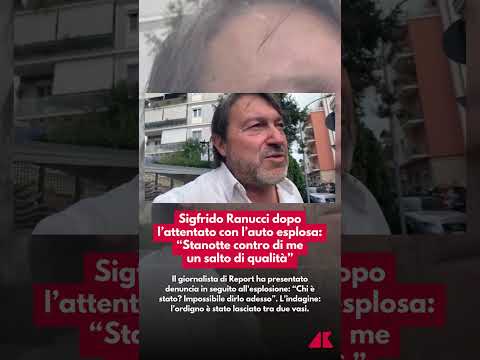 Sigfrido Ranucci dopo l’attentato con l’auto esplosa: “Stanotte contro di me un salto di qualità”