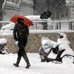 Maltempo oggi sull’Italia, vento piogge e neve in collina: allerta rossa in Abruzzo e arancione in tre regioni
