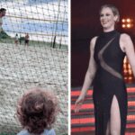 Pellegrini, Matilde guarda papà Matteo giocare in spiaggia: l’orgoglio di Federica