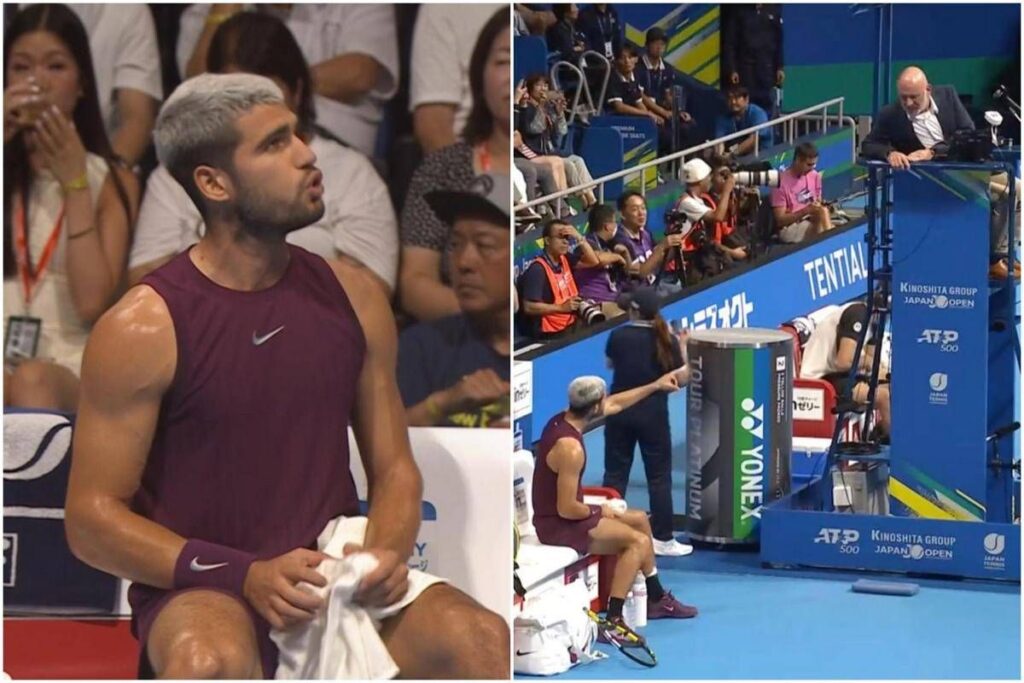 Alcaraz, lite con il giudice di sedia a Tokyo: “Non hai mai giocato a tennis”