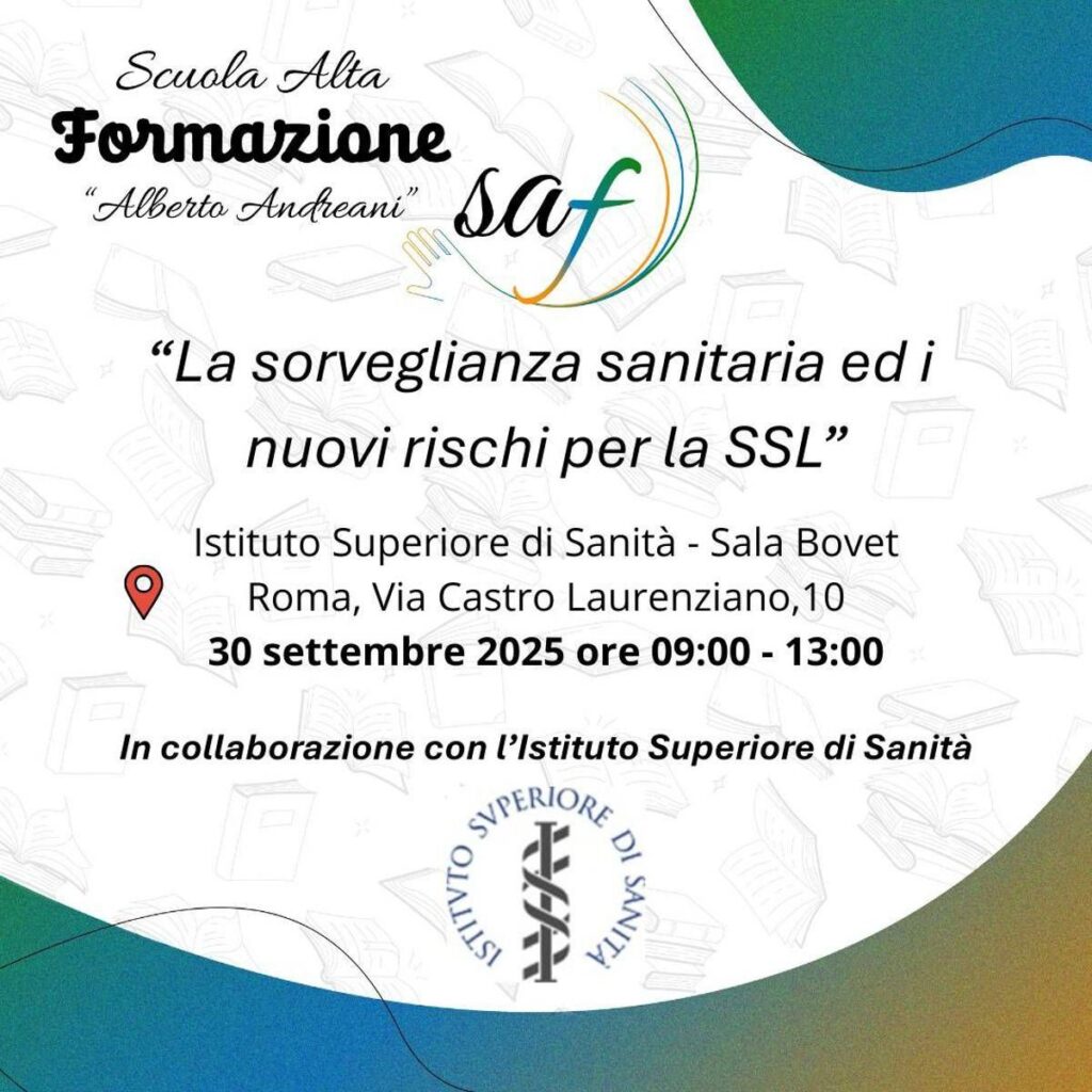 COMUNICATO STAMPA SPONSORIZZATO – Seminario Formativo – Scuola Alta Formazione “Alberto Andreani” “La sorveglianza sanitaria ed i nuovi rischi per la SSL”
