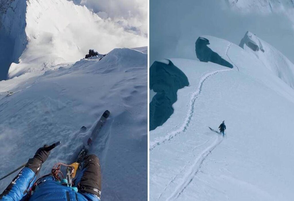 Con gli sci e senza ossigeno giù dall’Everest, l’impresa di Bargiel
