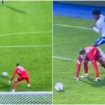 Portiere prova dribbling, attaccante centra un compagno sulla linea: disastri in Repubblica Ceca