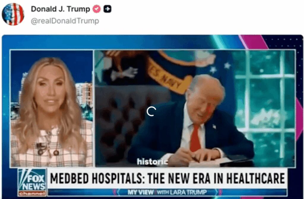 Trump pubblica (e cancella) un video complottista generato dall’IA