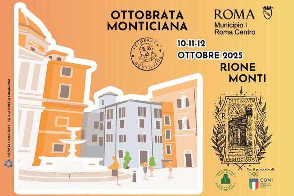 A Roma la 33esima edizione dell’Ottobrata Monticiana, dal 10 al 12 ottobre a Rione Monti