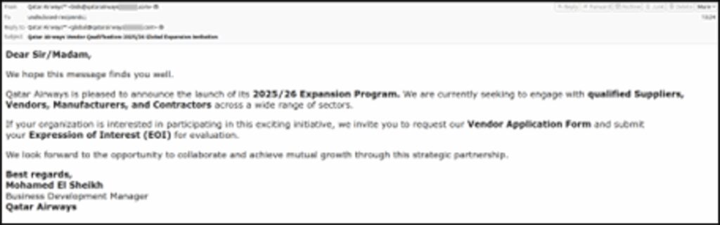 COMUNICATO STAMPA SPONSORIZZATO – Kaspersky: scoperta una nuova truffa via e-mail che sfrutta i nomi delle compagnie aeree