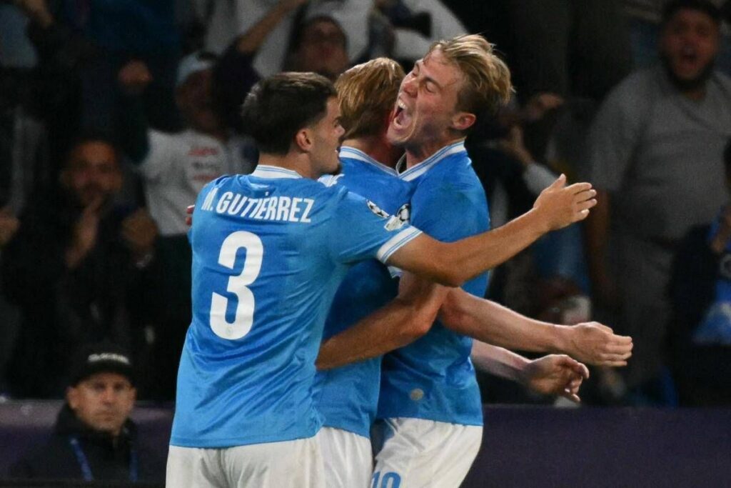 Champions League, Napoli-Sporting Lisbona 2-1