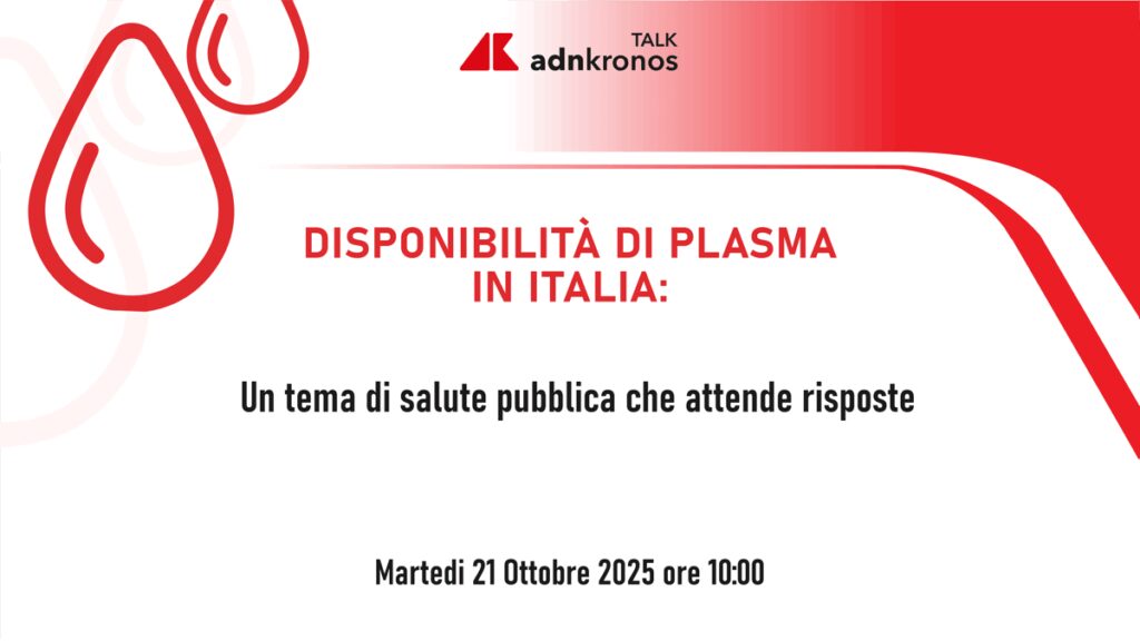 Disponibilità di plasma in Italia – Talk Adnkronos diretta domani dalle 10