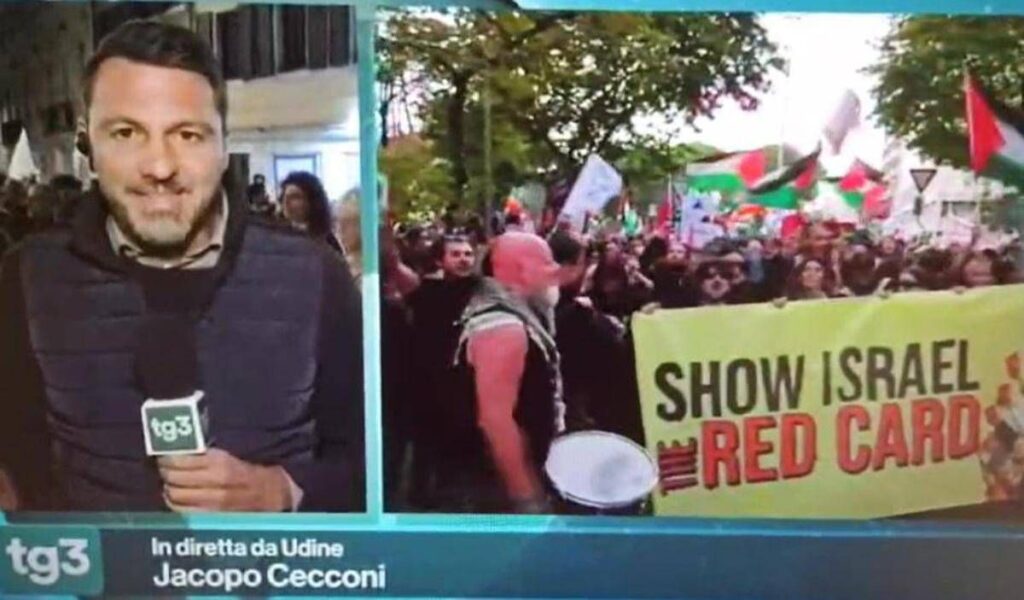 “Italia a Udine può eliminare Israele almeno sul campo”, bufera sul giornalista del Tg3