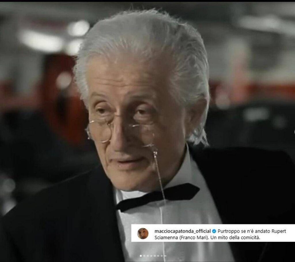 Morto a 83 anni Franco Mari, il Rupert Sciamenna di Maccio Capatonda