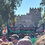 Roma, al corteo per Gaza striscione ‘7 ottobre giornata Resistenza palestinese’