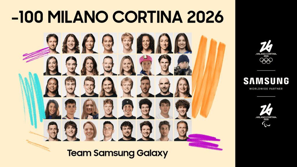 Samsung celebra countdown verso Milano Cortina 2026 e svela team ‘Samsung Galaxy’