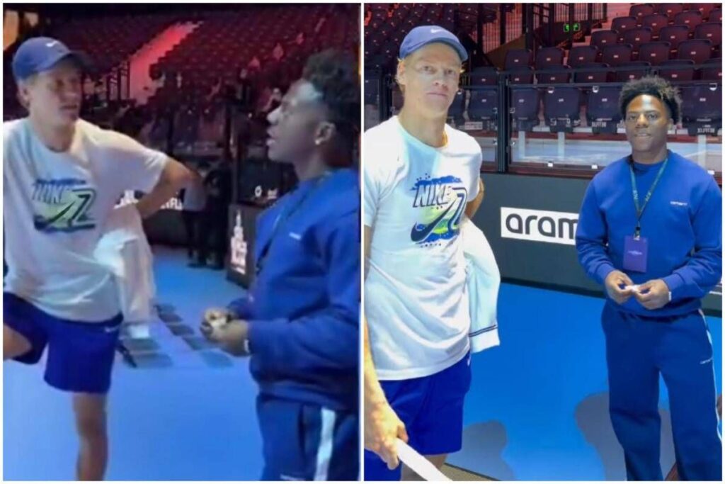 Sinner, tifoso ‘speciale’ al Six Kings Slam. Il siparietto con IShowSpeed