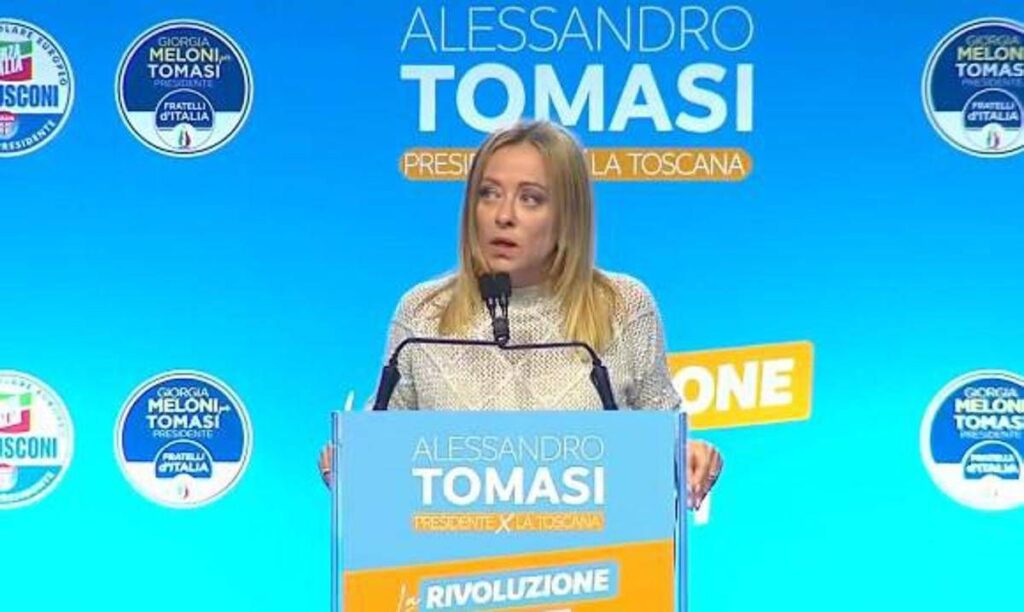 Toscana, Meloni chiude campagna di Tomasi: “Nulla è già scritto, noi nati per stravolgere i pronostici”
