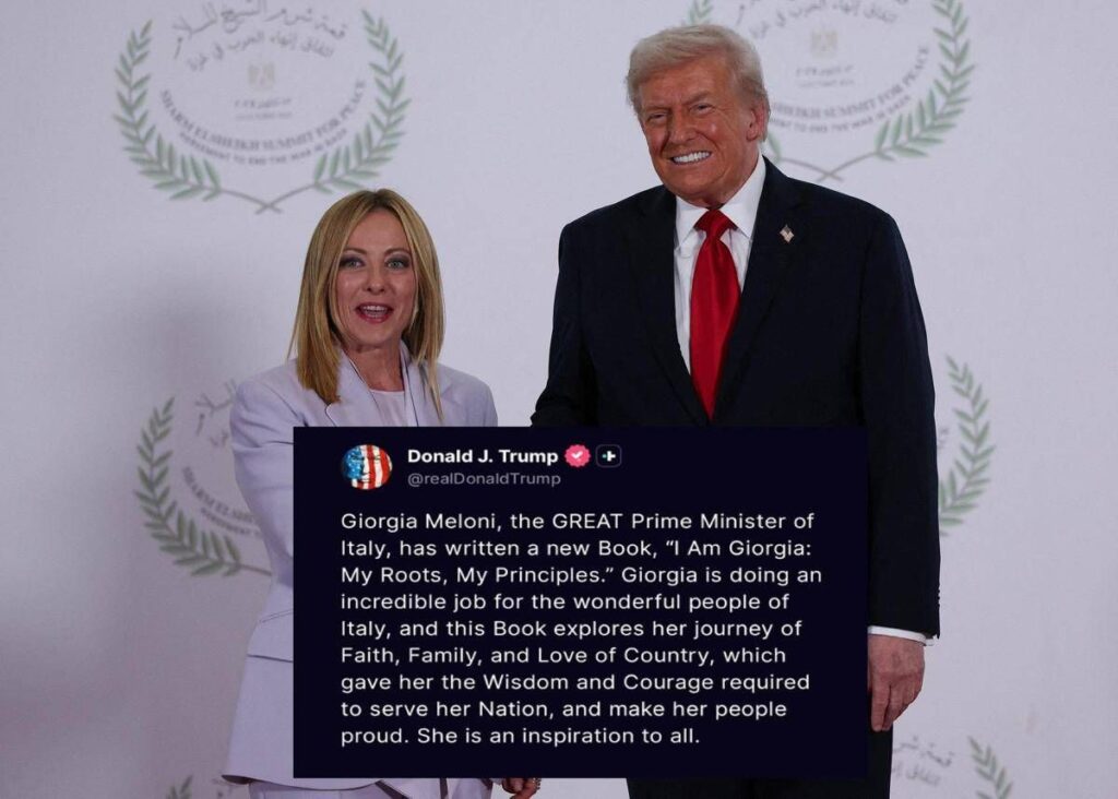 Trump, nuovo elogio a Meloni: “Ispirazione per tutti”. La premier: “Molto gentile, amico mio”