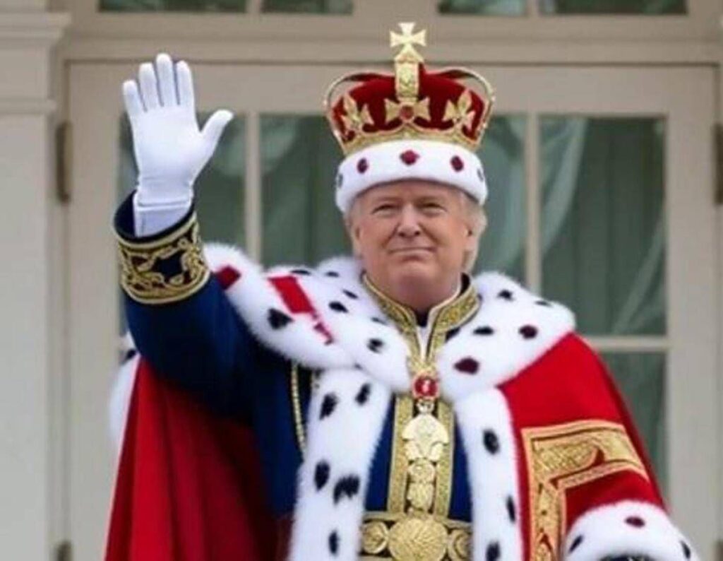 Trump ‘trolla’ i manifestanti, il video con il presidente-re