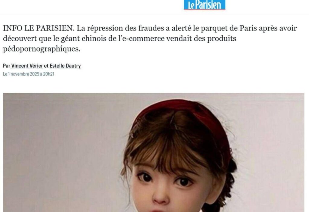 Bambole pedopornografiche vendute online, Shein denunciato in Francia
