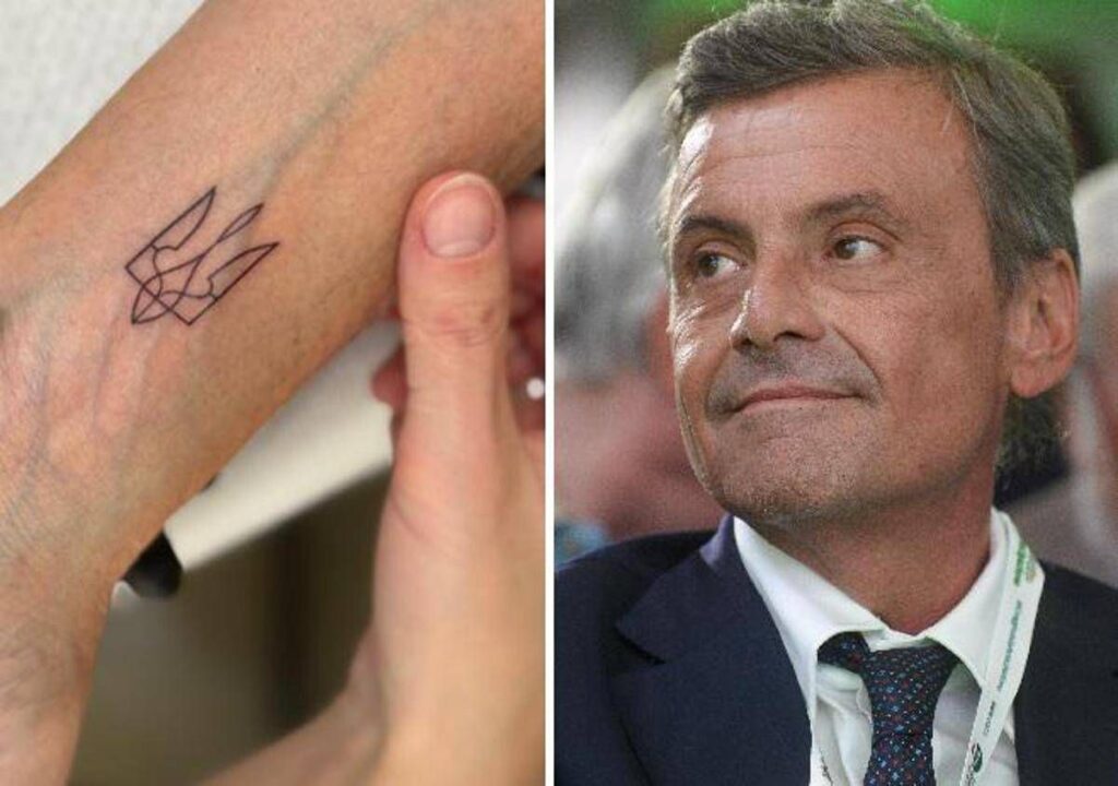 Calenda e il tatuaggio per l’Ucraina, la foto su X