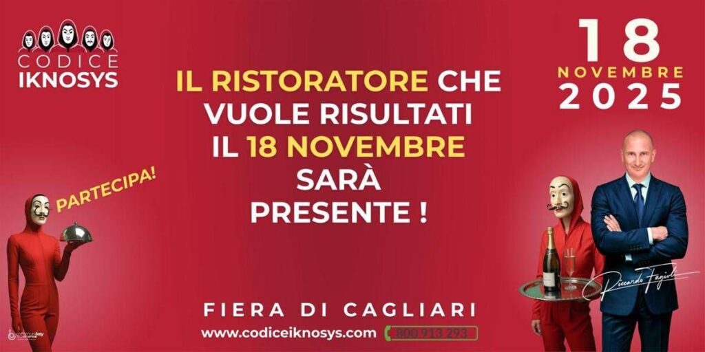 Codice Iknosys, torna a Cagliari l’evento di formazione per il mondo della ristorazione
