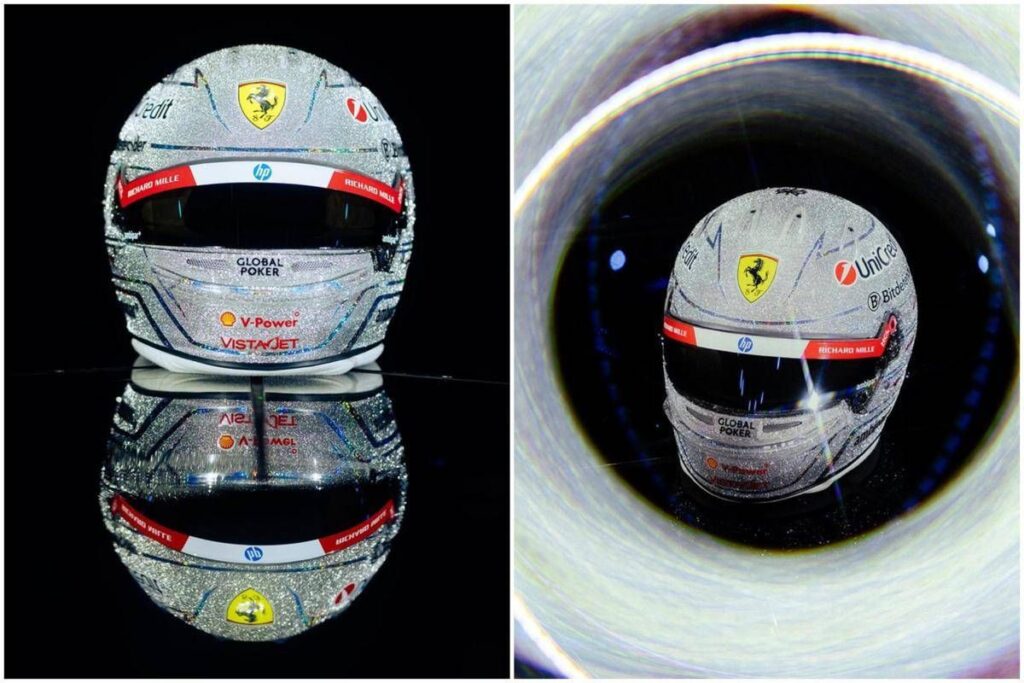 Hamilton, casco speciale e… splendente a Las Vegas