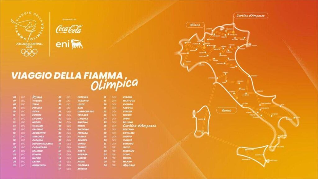 Sessanta città di tappa e un viaggio di 12mila chilometri: ecco il percorso della fiamma olimpica