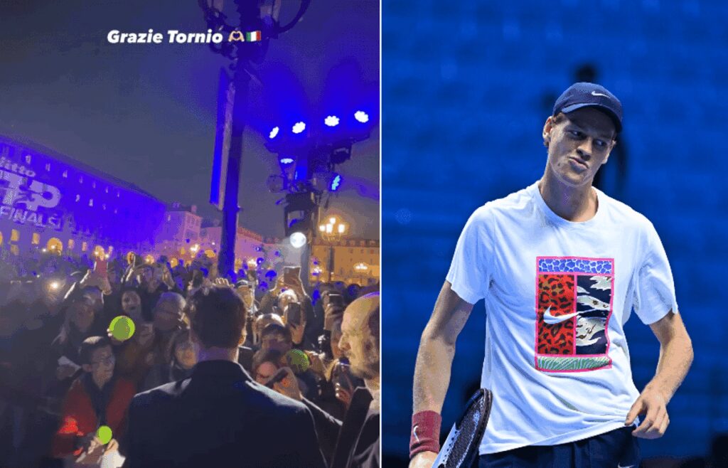 Sinner ringrazia Torino con… un errore, ma poi rimedia