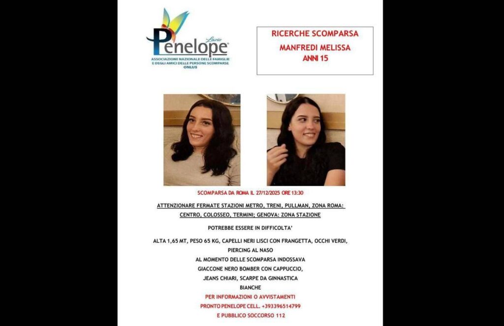 Quindicenne scomparsa da Ostia, ricerche in corso per Melissa Manfredi