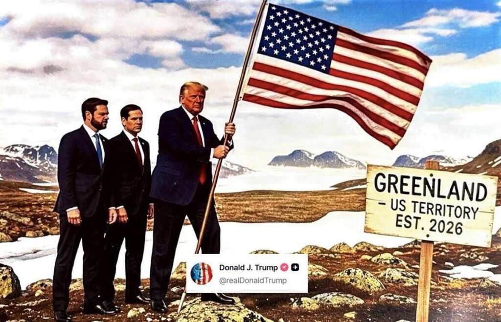 Groenlandia, Trump e il post Ai: sull’isola con Rubio, Vance e la bandiera Usa