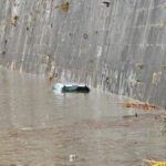 Roma, auto sulla banchina del Tevere viene sommersa dall’acqua