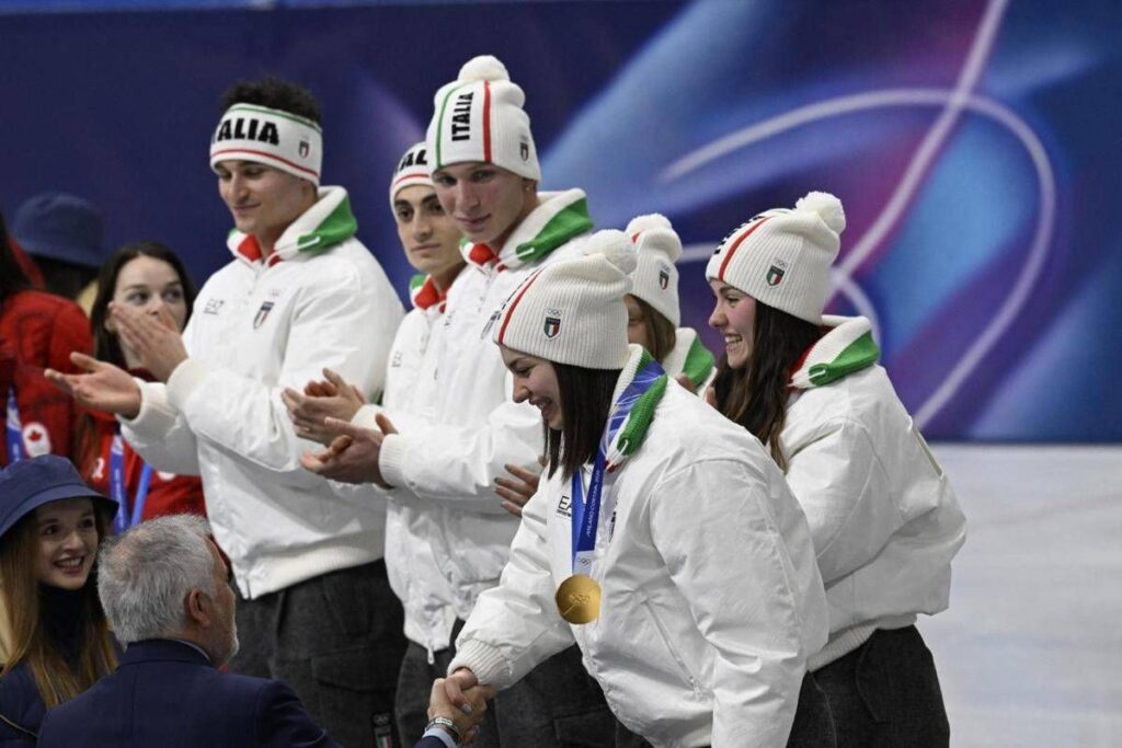 Da Fontana a Sighel, ecco il dream team d’oro nella staffetta mista di short track a Milano Cortina