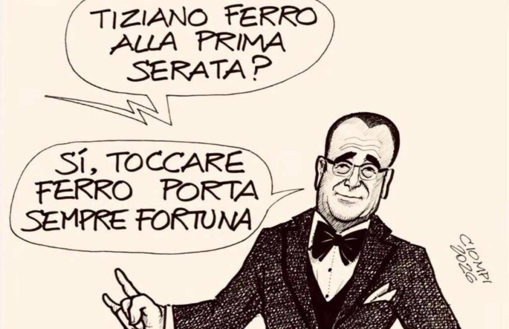 Sanremo 2026, il post scaramantico di Carlo Conti: “Tocco Ferro”