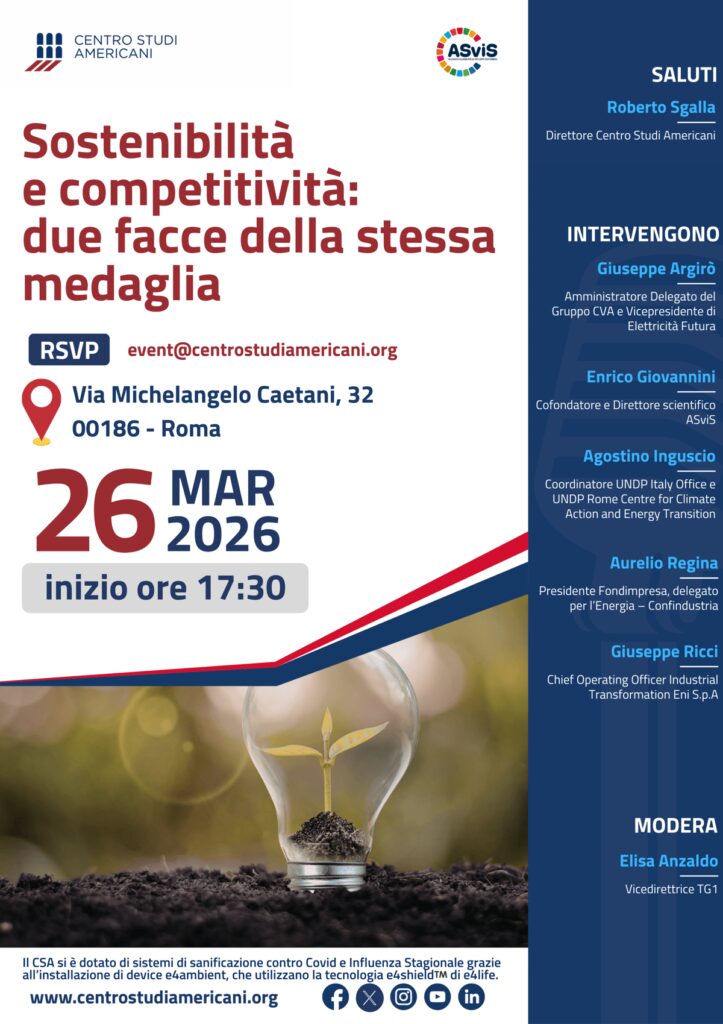 Energia, a Roma l’evento ‘Sostenibilità e competitività: due facce della stessa medaglia’