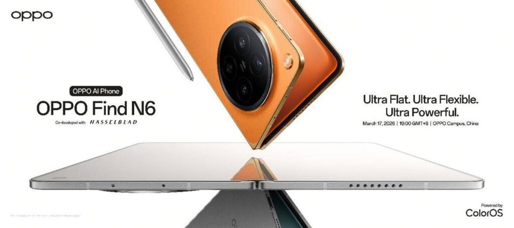 OPPO Announces Global Launch of Find N6 on March 17th, Redefining Foldables with Zero-Feel Crease Engineered for Lasting Flatness