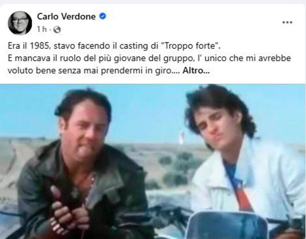 Sanremo, Verdone a Sal Da Vinci: “Oggi ‘Troppo Forte’ sei tu”