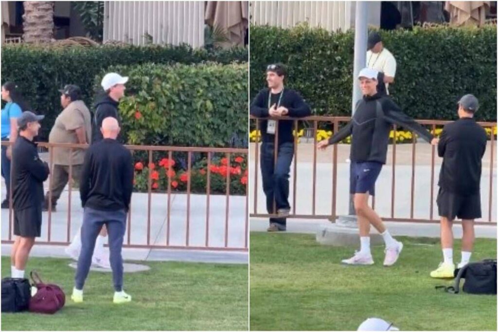 Sinner si allena a Indian Wells, tifosa urla: “Ti amo”. E lui ride