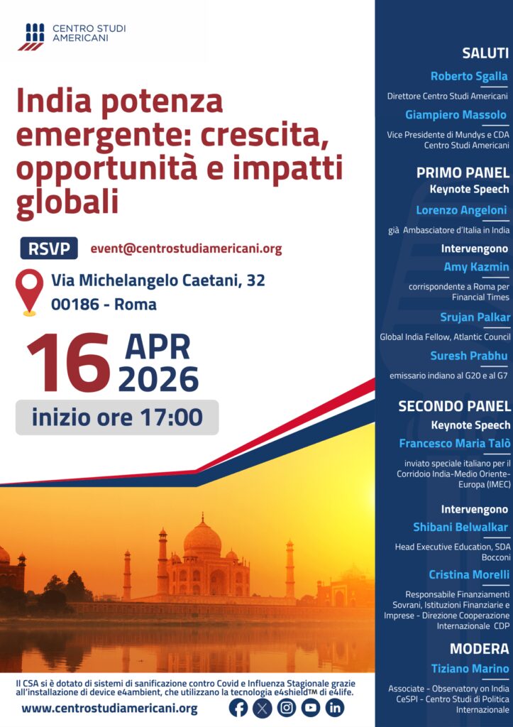 India potenza emergente: evento a Roma su crescita, opportunità e impatti globali