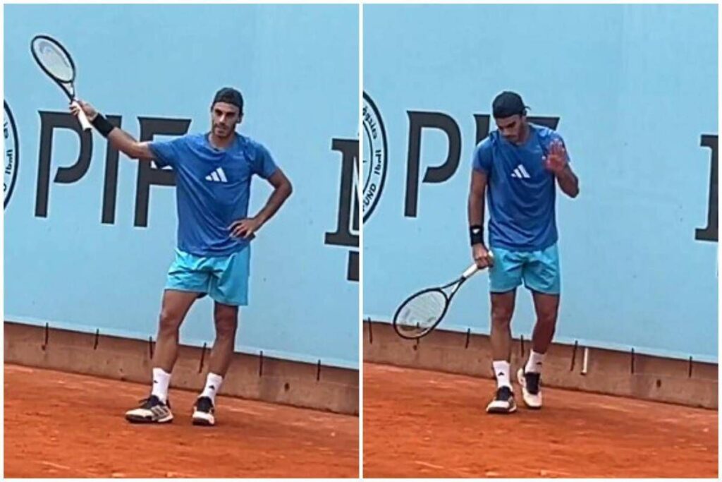 Sinner, allenamento a Madrid e Cerundolo… si infuria