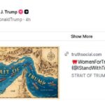 Stretto di Hormuz diventa ‘Stretto di Trump’: la nuova mappa condivisa su Truth