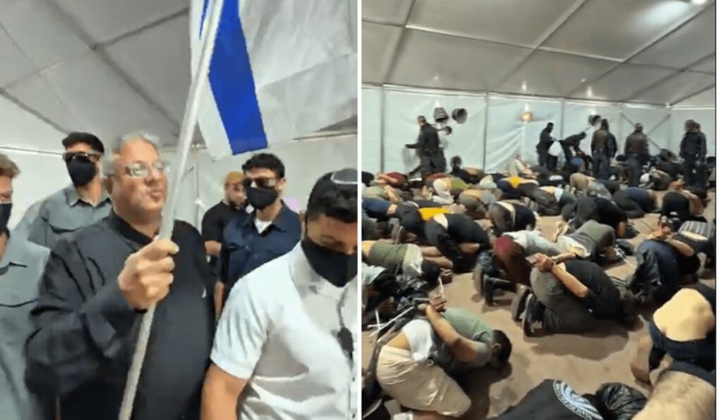 Flotilla, ministro Ben Gvir tra attivisti detenuti e inginocchiati. Meloni-Tajani: “Inaccettabile”. Convocato ambasciatore