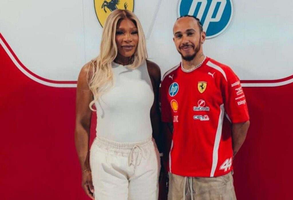Gp Miami, Serena Williams nel box Ferrari con Hamilton e Leclerc: “Sono venuta a salutare i miei amici”