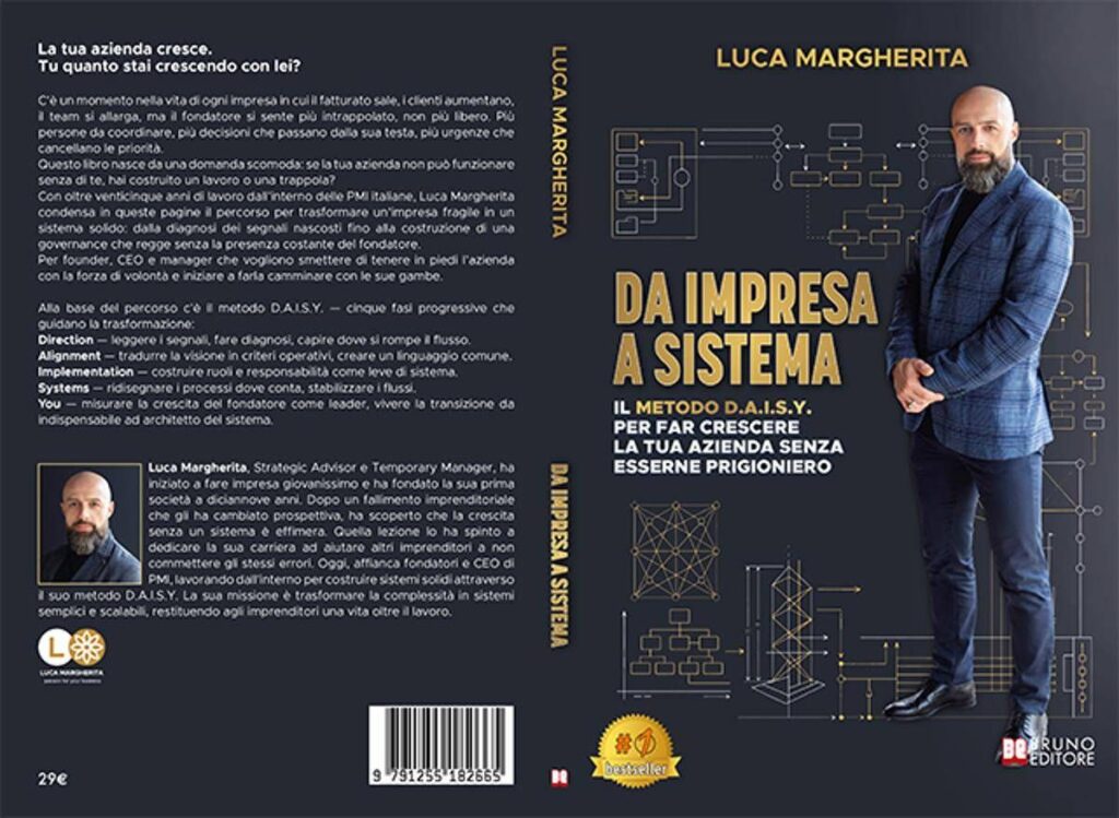 Luca Margherita lancia il libro su come strutturare aziende efficienti che girano senza l’imprenditore