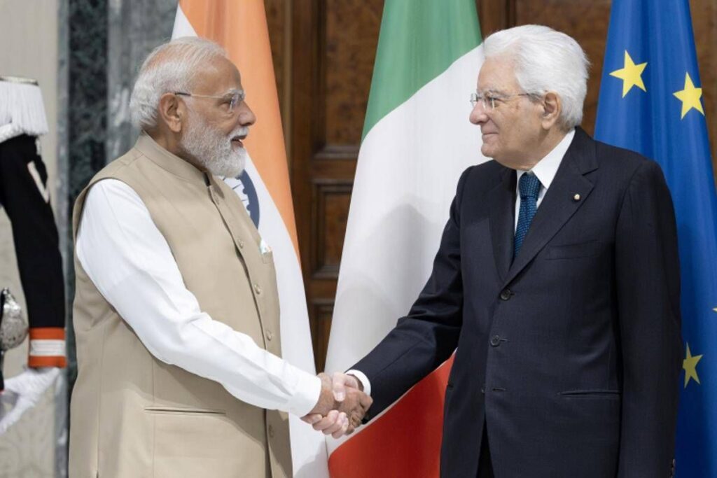Mattarella incontra Modi: “Intensificare al massimo la nostra collaborazione”. A Villa Pamphilj il bilaterale Italia-India con Meloni