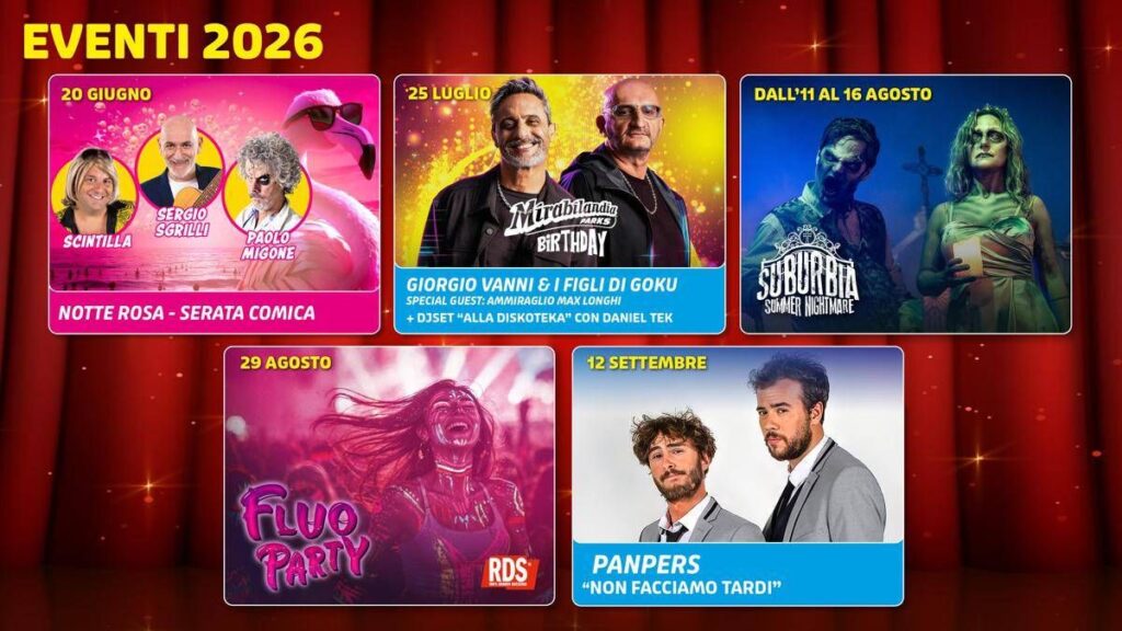 Mirabilandia, annunciato il calendario dell’estate tra eventi e nuove esperienze da brivido