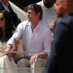 Brad Pitt spettatore al Roland Garros, in tribuna con la fidanzata Ines de Ramon
