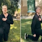 Miguel Bosé in ginocchio sui social: il video con la scritta ‘I can’t breathe’ dedicato a Henry Nowak