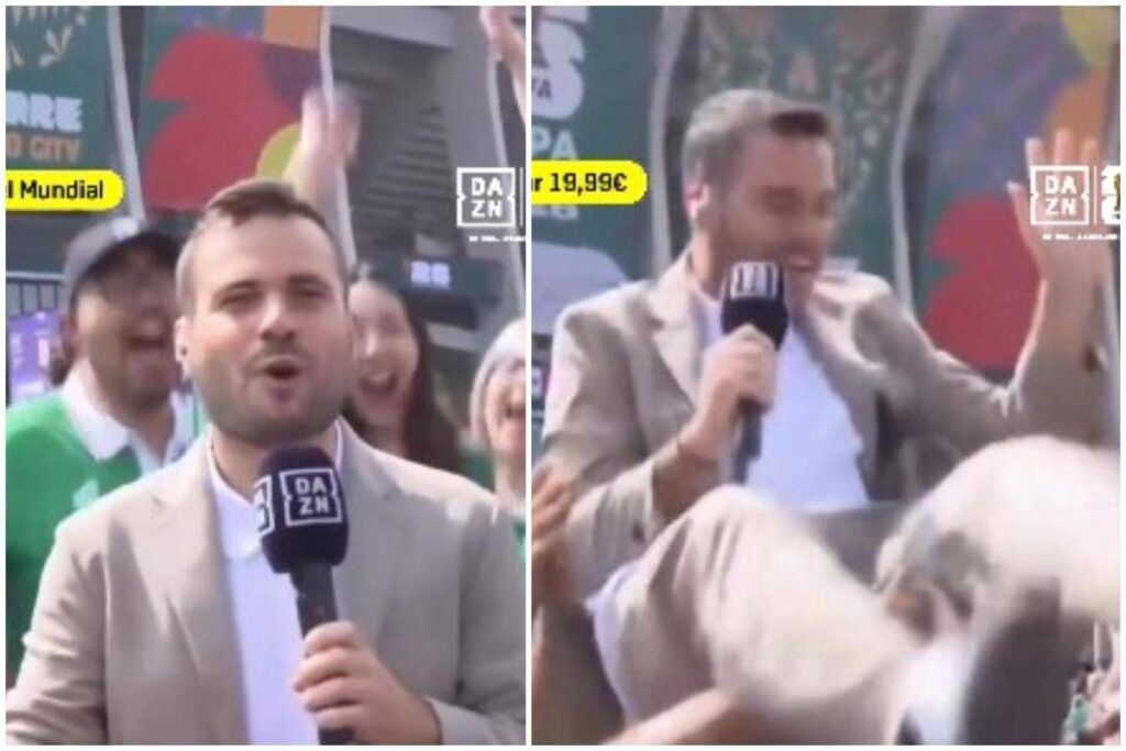 Mondiali, tifosi del Messico fanno ‘volare’ giornalista Dazn