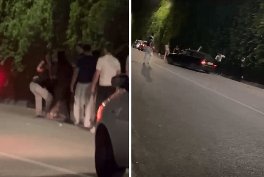 Taormina, auto a tutta velocità su giovani fuori da una discoteca – Il video